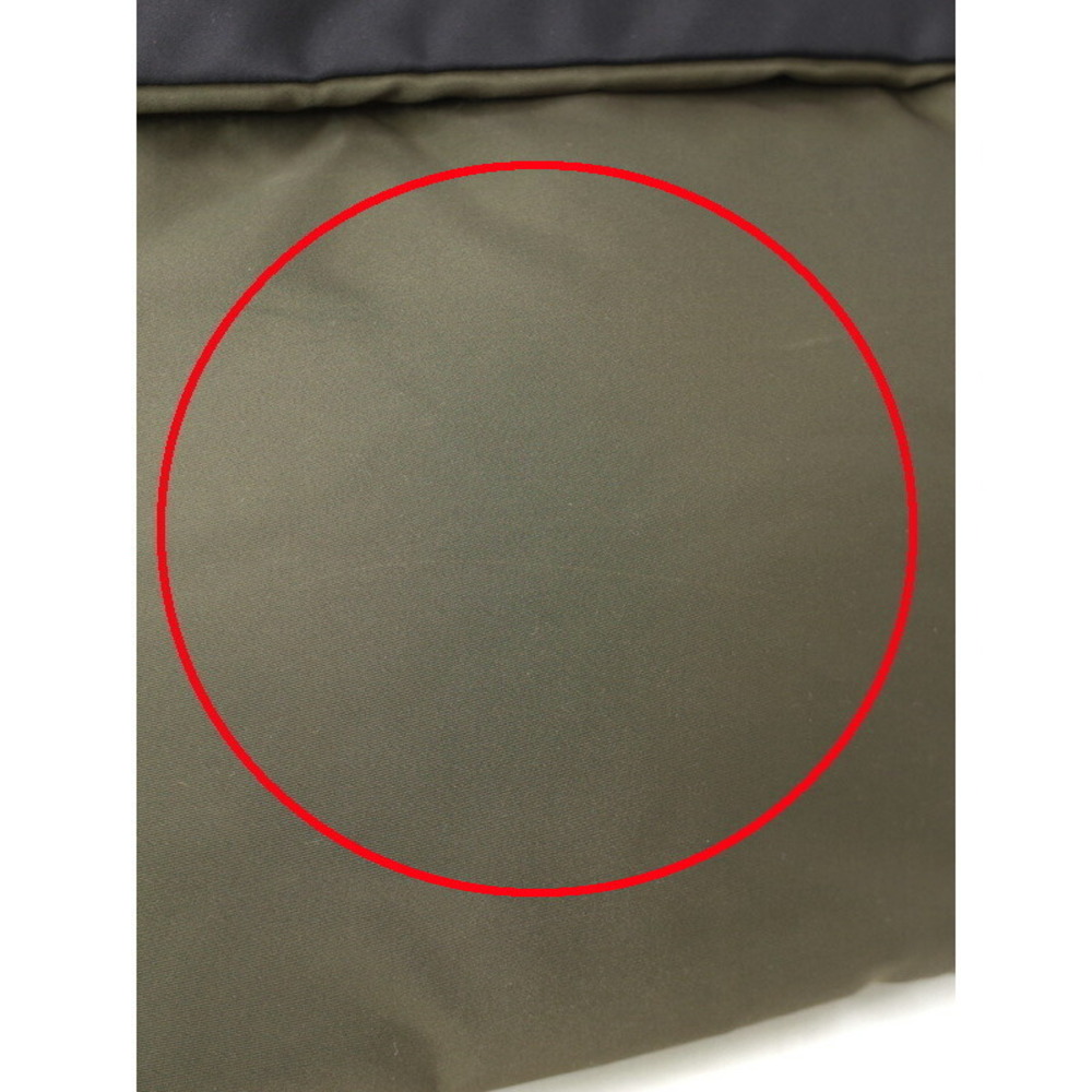 Prada Tessuto Reversible Tote Bag khaki green nylon black top - Picture 6 of 9